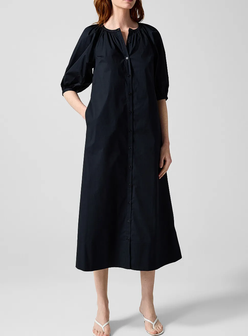 Vincent puff-sleeve maxi dress
