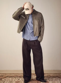 Vintage brown faux-leather jacket