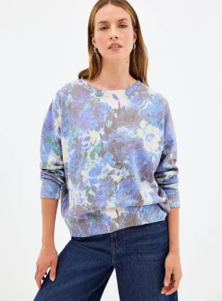 Vintage flowers plush sweater