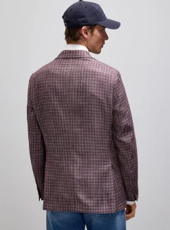 Violet check jacket