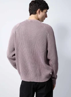 Waffle knit sweater