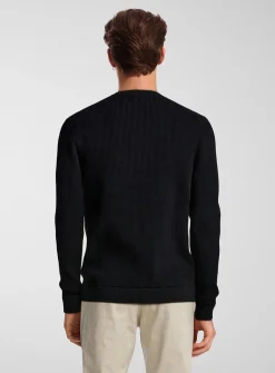 Waffle knit sweater