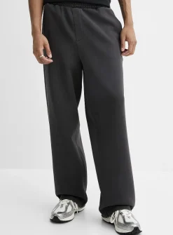 Washed double-knit jersey pant
