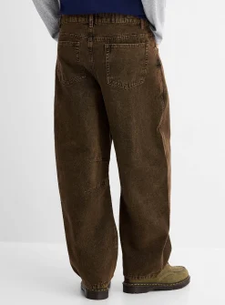Washed heavy 5-pocket pant