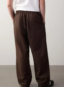 Washed wide-leg sweatpant