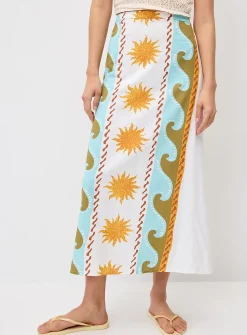 Waves and suns maxi skirt