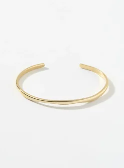 Wavy open bangle bracelet