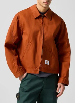 Wavy zip utilitarian jacket