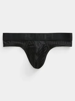 Whisper sheer-stripe thong