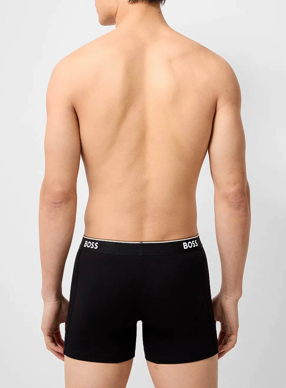 5" white-logo solid boxer briefs