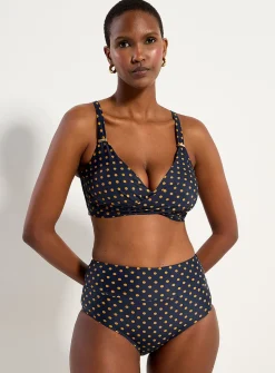 Wide-band high-rise bikini bottom