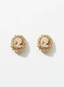 Woman portrait earrings