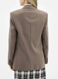 Wool-blend loose blazer