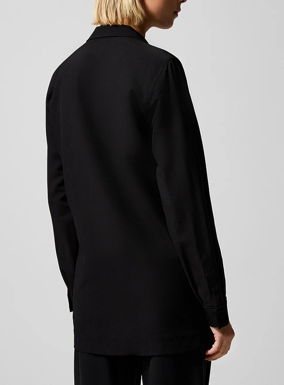 Wool-silk blend blazer