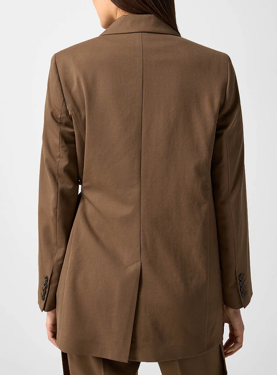 Wrap-front wool blazer