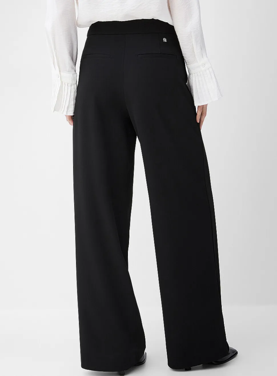 Wrap-style wide-leg pant