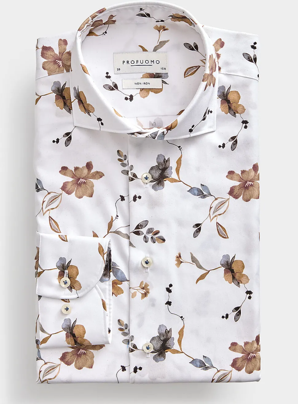 Wrinkle-free floral shirt