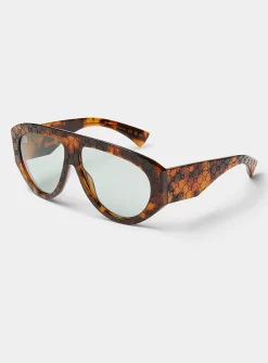 XL engraved aviator sunglasses