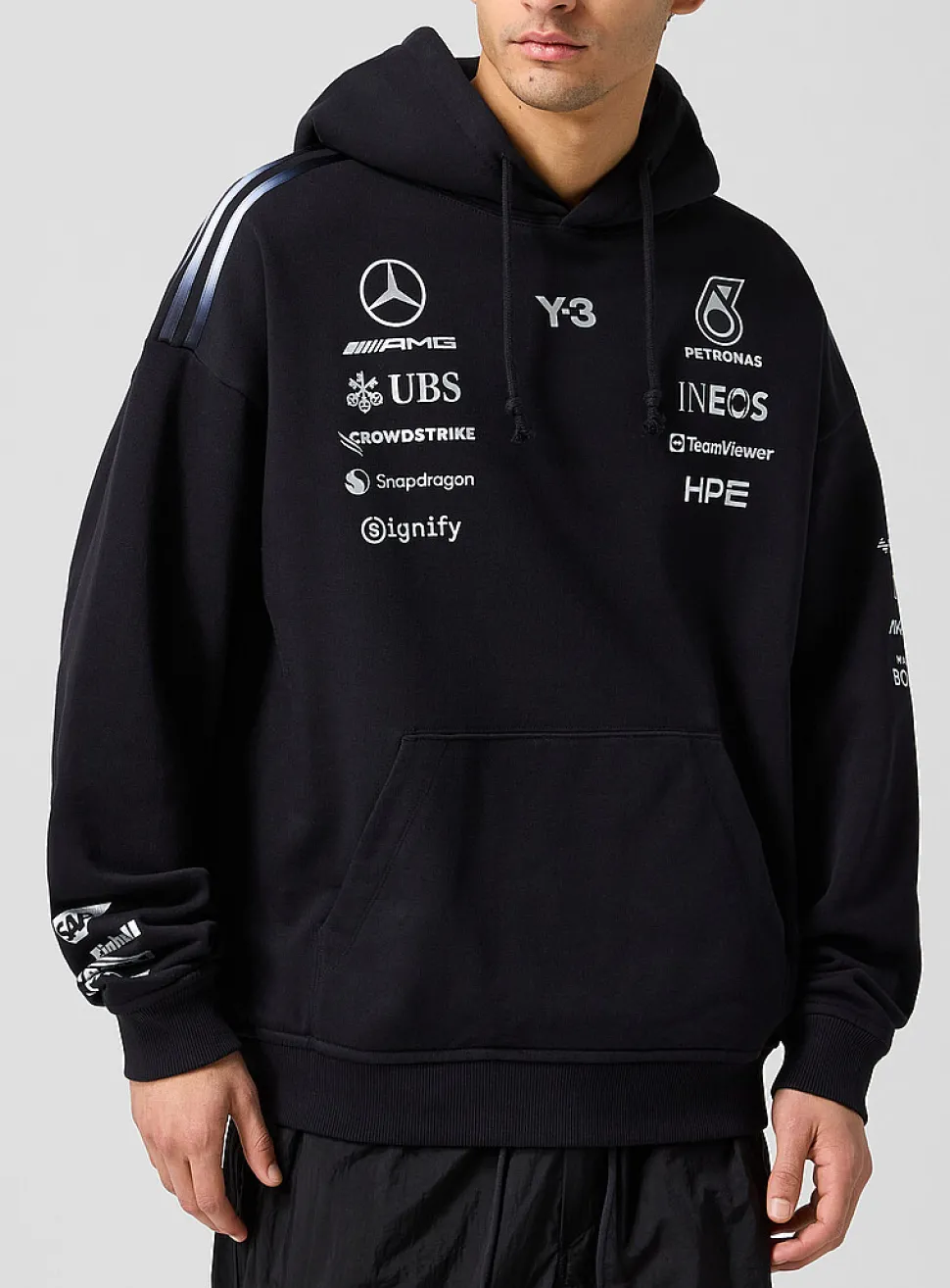 Y-3 x Mercedes-AMG multi-logo hoodie