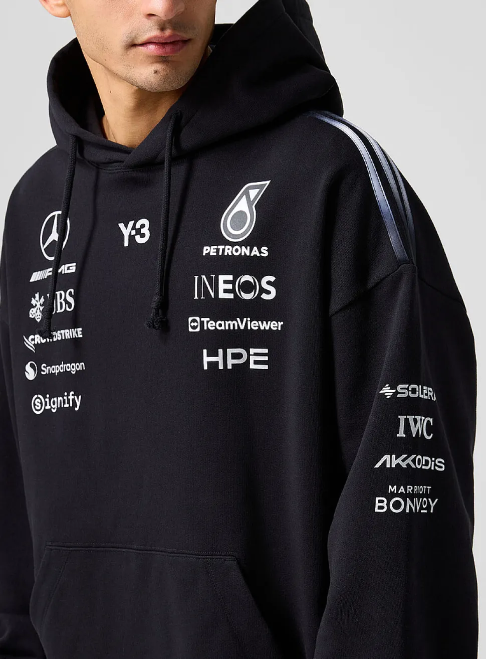 Y-3 x Mercedes-AMG multi-logo hoodie