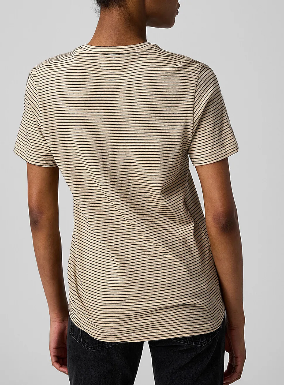 Zewel cotton-linen blend striped T-shirt