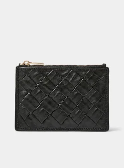 Zipped braided card holder