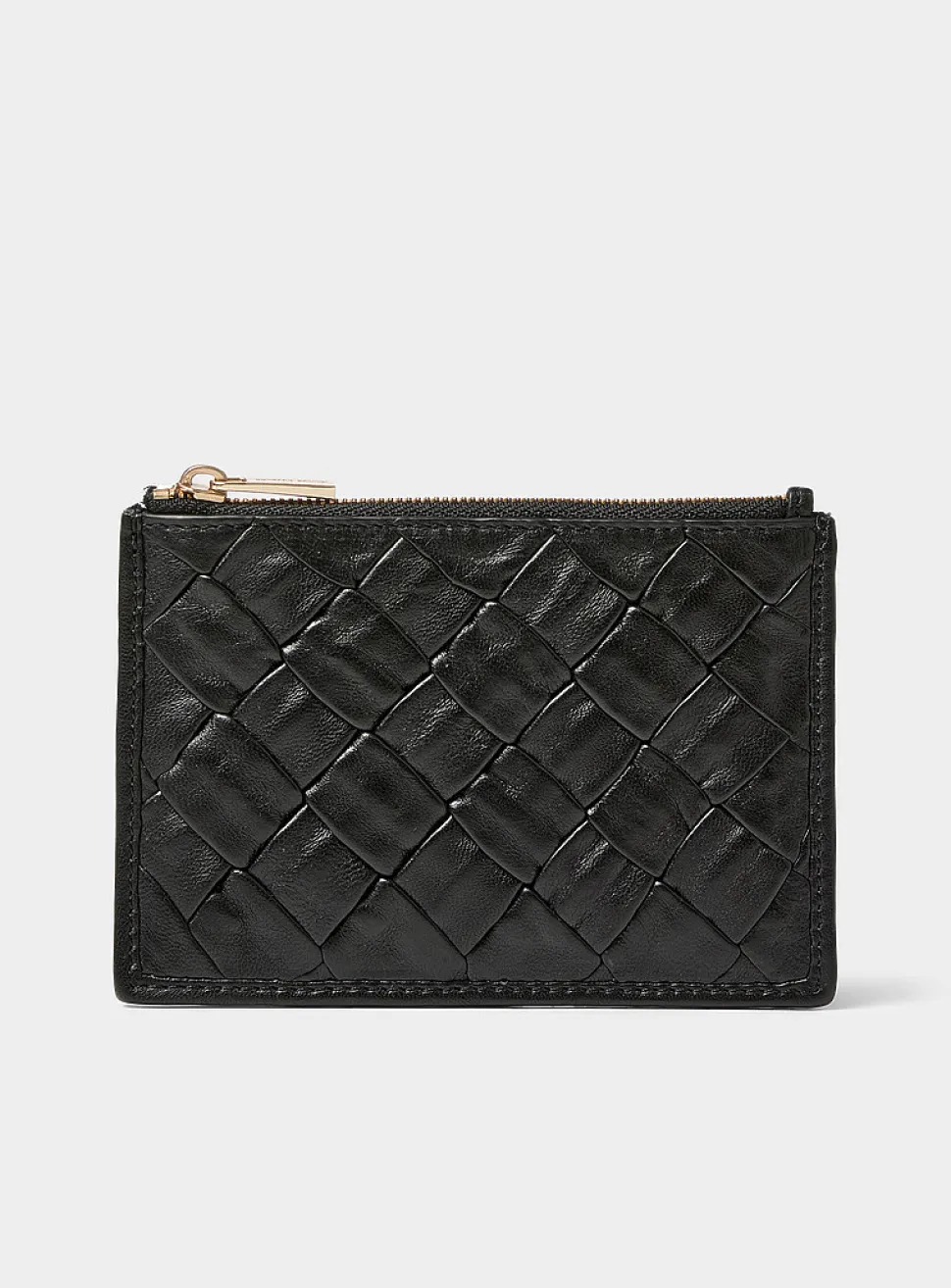 Zipped braided card holder